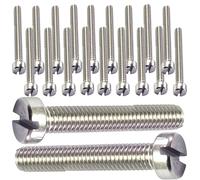 M6 x 25mm Pan Slotted Head Bolts Made of A2 Grade Stainless Steel M3 M4 M6 Bolts DIN 84 with Lengths from 10mm - 100mm (Pack of 20)