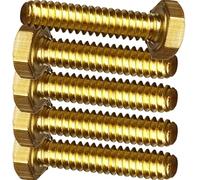 M6 x 40mm Solid Brass Bolts Fully Threaded DIN933 (pack of 10)