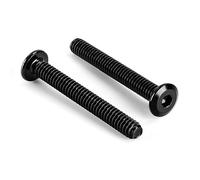 M6 x 45mm Flat Head Socket Head Screws Countersunk Bolts for Furniture Chair Table Desk Crib Bed, Stainless Steel 304 Black Finish, Fully Threaded, 10 PCS