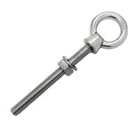 M6 x 60mm Lifting Long Eye Bolt Longshank with Full Nuts and Washer Stainless Steel Marine Grade (Pack of 1)