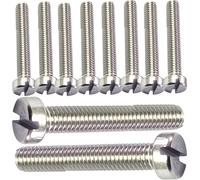 M6 x 60mm Slotted Pan Head Machine Screws Made of A2 Stainless Steel Slot Bolts M3 M4 M6 Bolts DIN 84 with Lengths from 10mm - 100mm (Pack of 20)