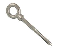 M6 x 60mm Wood Thread Eye Screw, A4 316 Marine Stainless - Pack of 1