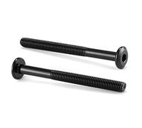 M6 x 65mm 10Pcs Flat Head Hex Socket Cap Screws Bolts, 304 Stainless Steel 18-8, Partially Threaded, Black Oxide by SG TZH (with Hex Spanner)