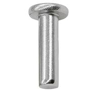 M6 X 6mm-40mm Flat Head Solid Rivets, Non Fall Off Smooth Metric Percussion Fasteners, 20pcs(M6 x 25mm)