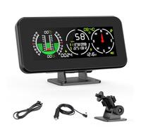 M60 Car GPS Inclinometer Digital HUD Speedometer MPH with Compass，Off-Road SUV 4x4 Slope/Pitch/Roll Angle Meter, Coordinates Altitude Display, High Precision Heads Up Display for Vehicles