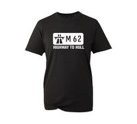 M62 Highway to Hull Mens T Shirt Funny Design Joke Novelty Gift Present IDEA Unisex Kids Adult TEE TOP(Black, 2XL)