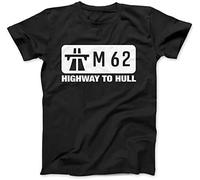M62 - Highway to Hull - Yorkshire Leeds Funny Gift Mens T-Shirt Black (Medium)