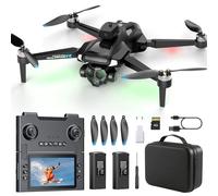 M66 Drone with 4.3″ Foldable HD Screen Controller, 1080P HD Camera Drone for Beginners with Obstacle Avoidance, Optical Flow,Brushless Motor, 40-Min Flight Time, Easy to Fly