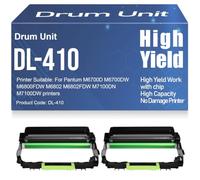 M6700D M6802 M7100DN Drum Unit Compatible DL-410 Imaging Drum for Pantum M6700D M6700DW M6800FDW M6802 M6802FDW M7100DN M7100DW Printers,2PC-Black