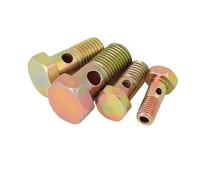 M6M8M10-M27 Single Hole Double Hexagon Hollow Screw/Diesel Engine Bolt/Oil Return Pipe Hinge Joint Hydraulic Overflow Bolt(2pcs M20x1.5x50)