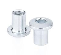 M6X12-15 Barrel Nuts, Socket Head, Insert Furniture Hexagonal Allen Rounded Head Cap Nuts, Alan Key Sleeve Hex Nut, Zinc Plated Galvanized Heavy Duty Rivet Hex Fasteners for 8mm Bolts (25 pack)