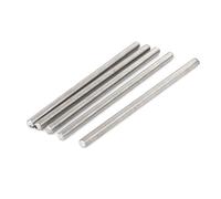 M6x120mm 304 Stainless Steel Fully Male Threaded Rod Bar Studs Silver Tone 5 Pcs