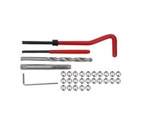 M6x1mm Wire Thread Insert Repair Kit 30 pcs Stainless Steel Construction with Tap, Drill, Wrench, Installer and Breaking Tool for Thread Damage Repair