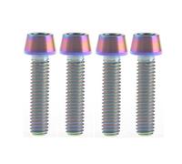M6x25 Titanium Screw Gr5 Allen Hex Tapered Socket Cap Head Bolt Pack of 4 (Colorful)