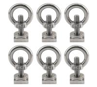 M6x35mm 304 Stainless Steel T Slot Eye Bolts Track Mount Tie Down T Track Bolt For Roof Rack(6 Pieces)