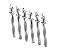 M6x50mm Snare Drum Lug Screws Metal Replacement Hardware 6pcs | Silver Finish, Quick Installation and Stable Performance, for Drummers Using Snare or Bass Drums