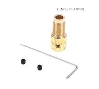 M7/M8*0.75-2/2.35/4/5MM electronic starter Shaft Drill Chuck Adapter Drill Chuck Shaft Brass Drill Clamp Chuck Connecting Rod ZDVHOMCB(I-M8x0.75-4.0mm)