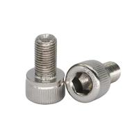 M7 M9 1mm 1.25mm 1.5mm Fine Thread Pitch DIN912 304 Stainless Steel Cup Inner Hex Socket Cap Bolt Screw 1-5PCS(1Pc M7x1x100mm)