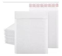 M7 Packaging Bubble Mailers Brown or White 100 Pack Paper Bubble Mailers, Self-Seal Adhesive Shipping Bags, Cushioning Padded Envelopes for Shipping, Mailing, Packaging (White, 220x270mm)