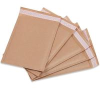 M7 Packaging Bubble Mailers Brown or White 100 Pack Paper Bubble Mailers, Self-Seal Adhesive Shipping Bags, Cushioning Padded Envelopes for Shipping, Mailing, Packaging (Brown, 260x350mm)