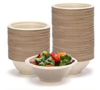 M7 Packaging Disposable Soup Cups with Lids, 8oz/250ml, Paper Bowls, Takeaway Tubs, Recyclable Pulp Base