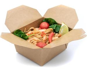 M7 Packaging Food Takeaway Boxes Disposable Kraft Boxes 50 Pack Rectangular Recyclable Bulk Meal Fast Food Box To Go Lunch Leftover (115 x 95 x 65mm, 300 Pack)