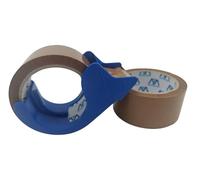 M7 Packaging Heavy Duty Tape, 48mm x 66m, 45 Microns, 2 Rolls, Clear/Brown Strong Adhesive for Parcels and Moving Boxes (Brown)