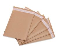 M7 Packaging Paper Mailing Pouch Mailer Envelopes Bubble Pouches 100 Pack Peel and Seal Tough Lightweight Padded (140x210mm), Brown