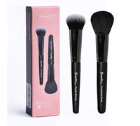 M7 Powder Blush and Buffing Makeup Brushes, Set of 2, Black