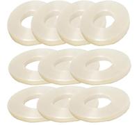 M7 x 22mm White Nylon Penny Washers, Pack of 10 - DIN 9021 Form G Wide-Form Plastic Insulating Fender Mudguard Washer for Electrical, Insulation, Automotive & DIY