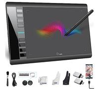 m708 V2 Graphics Tablet, 10 x 6 Inch Large Drawing Tablet, 8192 Levels Pressure Battery-Free Pen Stylus, 8 Hotkeys, Compatible with Windows 10/8/7 Mac Os Artist, Designer, Amateur