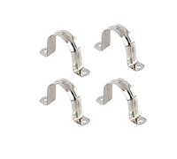 M75, 4Pcs Stainless Steel U-Bracket Pipe Clip, Inside Ø 6-171mm U-Shape Two Holes Tube Strap Tension Clips, Hose Clamp for Fixing Downpipe & Securing Metal Tube