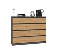 M8 120 Malwa Chest Of Drawers Anthracite Artisan Oak