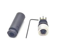 M8 3-Pin Sensor Plug, M8 3-Pin Female On-site Installable Connector 8 mm IP67 Waterproof Industrial Circle Connector Screw Connection Unshielded for Outdoor Industry 60V 4A AC/DC