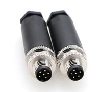 M8 6 Pin Male A Code Plug Industrial Circular Sensor Connector Aviation 8mm Waterproof IP67 Connector