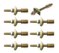 M8*80mm Worktop Connecting Bolt, Table Top Fasteners Countertop Connector Bolts Nuts Washers, Furniture Fastening Accessories for Butcher Blocks Bed Frames, 8 Set