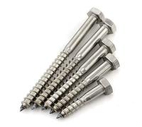 M8 A2 Stainless Coach Screw Hex Hexagon Head Wood Screws Lag Bolt 8mm DIN 571 by MultiScrew - Corrosion Resistant (10, M8 x 100mm)