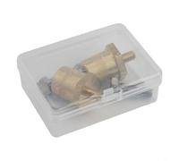 M8 Battery Terminal Adapter, Brass Battery Post Extender, M6/M8 Threaded Pole Connectors for Car Motorcycle Boat, Positive Negative Replacement Kit, Gold Finish(M6)