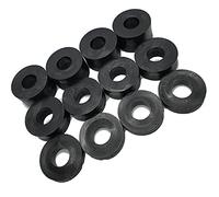 M8 Black Nylon Wide Spacers Standoff Washers ID 8.4mm, 4 x 5mm, 4 x 10mm, 4 x 15mm OD 25mm (Pack of 12)