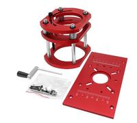 M8 Black/Red CNC Router with Aluminum Inverted Plate Lift Table and Electric Wood Milling Platform (Red)