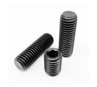 M8 Black Set Screws 10pcs - Grade 12.9 Alloy Steel Grub, Hex Socket Flat Point, High Strength Oxide Finish for Heavy Duty Machinery(12mm)