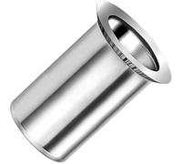 M8 Blind Rivet Nuts, Countersunk Head Round Body Open-Ended Threaded Insert, 8mm Nutsert, Zinc Plated Steel Rivnut, Rivsert for Steel, Alloy, Copper, Plastic, Fiberglass and Composite (50 pcs.)