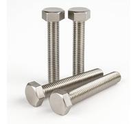M8 Bolts, M8 x 55mm Hex Head Cap Screws (10pk) - A2 Stainless Steel, Fully Threaded Hex Head Cap Screws For Construction, Automotive, Machinery (10pk)