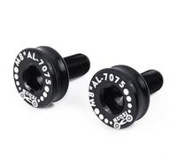 M8 Crank Bolts for Square Taper BB Aluminum Alloy | M8 thread, square taper compatible, aluminum alloy, prevents debris entry, 2pcs set(Black)