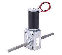 M8 Double Shaft Gearbox Motor, High Torque Electric Gear Motor with Right and Left Hand Threads, No Flange, Compact 24V DC Motor for Automation, Robotics, Conveyor (Reduction ratio 50)