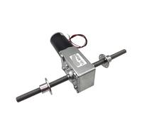 M8 Double Threaded Shafts 12V 24V DC Worm Gear electronic starter With Flange Low Speed 12-470RPM Reversible And Adjustable Speed Self Lock ICXLPMC(12v 160rpm 2.33kg.cm,Package A)