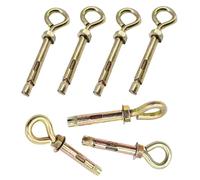 M8 Expansion Anchor Bolts In 4pcs,80MM Eye Shield Bolts Expansion Screw Bolts for Concrete Wall Fixings,Heavy Duty Sleeve Anchors Ring Lifting Eyebolts with Closed Hooks