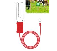 M8 Heart Lead Electric Fence Connectors Earth Stake and Fence Connector Wire for Electric Fence Energiser Horses Livestock Ranch Electronic Stainless Steel Hook Belt Connector M8 Terminal Accessories