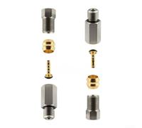 M8 Hydraulic Brake Hose Adapter M8xP0.75 for E-Bike | M8xP0.75 thread fit, easy install, e-bike compatible, silver finish, prevents oil leaks(2 Kits Screws)