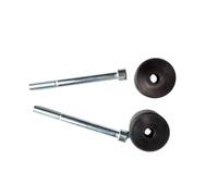 M8 Knurled Nylon Round Head Thumb Screw with Bakelite Bolt for Motorcycle Handlebar Protection - Black